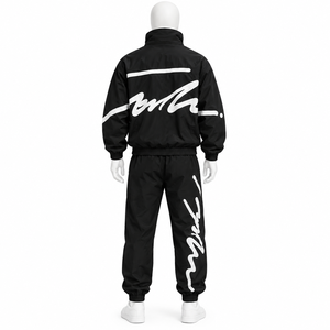 Top Seining's Summer Style Customized Men's Autumn <b>Rhinestone</b> Windbreaker Hooded <b>Jacket</b> Set Full Zip Tracksuit Heavyweight - Product Image 6