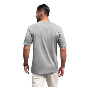 Camiseta de Algodón Lisa para Hombre, Cuello Redondo, Manga Corta, Cómoda, Transpirable, Ligera, Informal, Precio de Fábrica, Suministro al por Mayor - Product Image 3