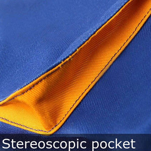 Gilet de sécurité imperméable pour homme avec fermeture éclair, multi-poches, en polyester avec bandes réfléchissantes pour les travaux de construction et de circulation - Product Image 6