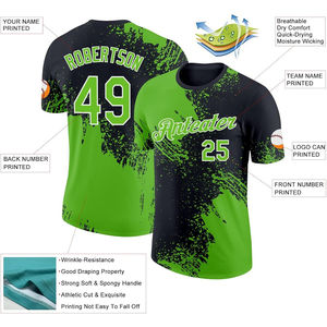 Custom Short Baseball Jersey-Mesh Fabric Breathable Lightweight Moisture Wicking UPF 50+ UV Protection Anti-Bacterial Plus Size - Product Image 6
