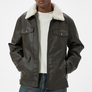 Chaqueta de Cuero para Hombre de Primera Calidad, Precios Bajos, Tela Cómoda, Estilo Moderno, Chaqueta de Cuero para Motociclista, Venta Directa de Fábrica - Product Image 1