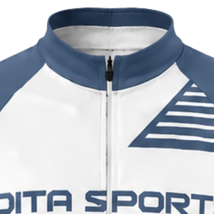 Maillot de Ciclismo Azul Pizarra y Blanco de Manga Corta con Cremallera Completa para Bicicleta de Carretera, Ropa Deportiva Profesional de Ciclismo - Product Image 3