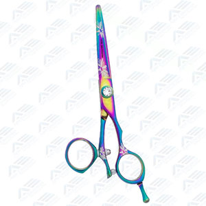 กรรไกรตัดผม Rainbow Daisy Swivel ขนาด 6.0 นิ้ว ผลิตจากเหล็ก 440C ขายส่งราคาพิเศษ อุปกรณ์ทำผมมืออาชีพสำหรับช่างตัดผมและเสริมสวย - Product Image 6