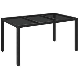 Conjunto de Comedor de Jardín de Ratán PE Negro con Reposabrazos Ajustables, Muebles de Patio Medianos - Product Image 3