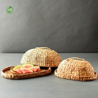 Couvre-plats ovales en jacinthe d'eau, articles de cuisine et décoration de table, vente en gros, écologiques, fabriqués au Vietnam