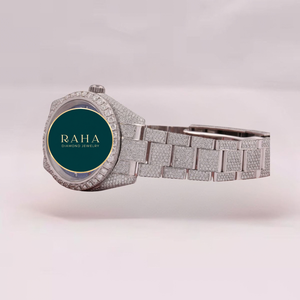 Bespoke Moissanite Diamond Luxury VVS Iced Stainless Steel Water Resistant 20mm Analog Glass Mechanical Auto Movement <b>Watch</b> - Product Image 3