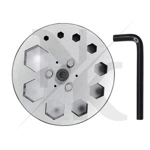 Coupe-disques hexagonal de qualité supérieure, facile à utiliser, avec un jeu de 10 poinçons de taille 4 mm à 31 mm, pour la fabrication de bijoux, en acier inoxydable - Product Image 2