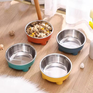2026 New Stylish Solid Rounded Cat <strong>Dog</strong> Pet Food <strong>Bowl</strong> Stainless Steel Separable Easy To Clean - Product Image 4