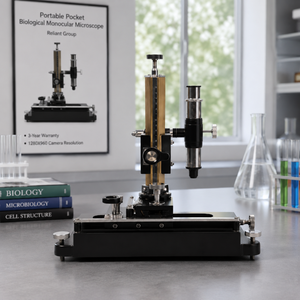 Portable Biological Monocular Microscope for Laboratory Research School Education Mobile Travel Scientific Optical Microscope - Product Image 2