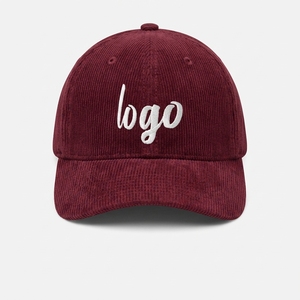 Gorra de Béisbol de Pana Marrón con Logotipo Bordado en Blanco en el Panel Frontal, Unisex, Ajustable, de 6 Paneles, Estilo Casual - Product Image 6