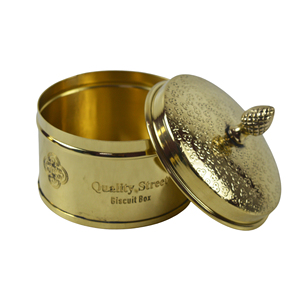 Trending Royal Metal Shiny Brass Storage Box <b>Lid</b> Knob Embossed Design Dry Fruits Container Candy Storage <b>Bins</b> Storage Containers - Product Image 2