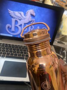 Copper Water <b>Bottle</b> 1L Portable Minimalist Design for Travel - Product Image 4