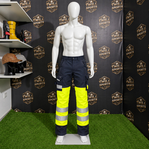 Pantalones de Trabajo de Alta Visibilidad para Hombre con Franjas Reflectantes, Pantalones de Seguridad con Bolsillos Laterales para Construcción y Minería - Product Image 4