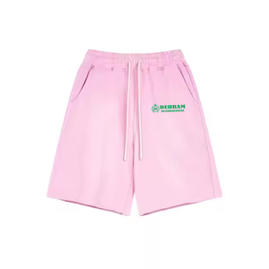 Shorts de bain décontractés en maille unie pour homme, séchage rapide, respirants, écologiques, délavés à l'acide, vente en gros - Product Image 3