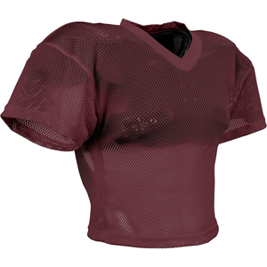 Maillot de football à manches courtes en mesh col en V respirant couleur unie coupe classique pour homme 100% polyester vêtements de sport pour adultes - Product Image 3
