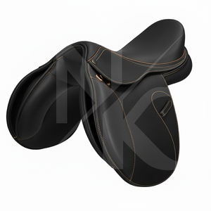 Silla de montar de competición para salto de obstáculos, de cuero genuino, estilo inglés, de alta densidad, productos de carreras de caballos ingleses de la India. - Product Image 3