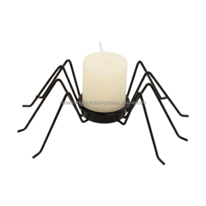 Unique Spider Design Black Metal Handmade Eco-friendly <b>Candle</b> <b>Holder</b> Tealight Stand Home Halloween Christmas Party Decoration - Product Image 2