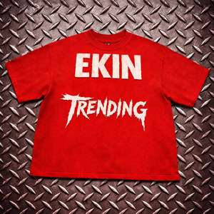 Camiseta Oversize de Franela de Algodón Gris de 360 Gramos con Dobladillo sin Rematar, Efecto Desgastado por el Sol, Lavado Ácido Vintage, Estampado Puff y Antiarrugas - Product Image 1