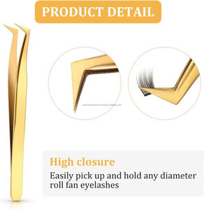 แหนบดึงขนตาสแตนเลสคุณภาพดี ปลายมน สีตามสั่ง สำหรับร้านเสริมสวย - Product Image 3