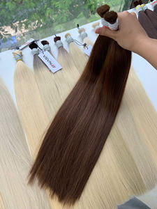 Precio al por mayor 100% Cabello humano virgen Cutícula alineada de alta calidad Cabello vietnamita de extensiones de cabello humano - Product Image 2