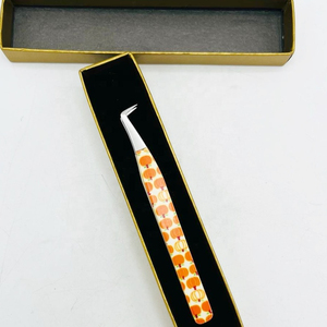 Pince à cils pour soins personnels, pose et retrait de faux cils, design ergonomique antidérapant, emballage personnalisé. - Product Image 4