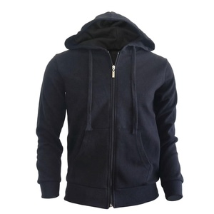 Men Full <b>Zip</b> Hoodie Cotton Fleece <b>Jacket</b> Casual <b>Gym</b> Fitness Sports Sweatshirt Breathable Custom Logo OEM Supplier Factory - Product Image 1