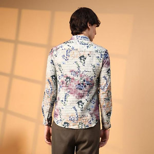 <b>Men's</b> Casual Stylish <b>Long</b> <b>Sleeve</b> Button-Up <b>Striped</b> Cotton Beach <b>Shirt</b> Anti-Wrinkle and Breathable for Teenagers Low MOQ - Product Image 6