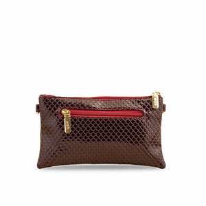 P97636กระเป๋าเครื่องสำอางแบบลำลองสีเบอร์กันดีสำหรับใช้ในชีวิตประจำวัน - Product Image 1