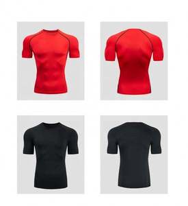T-shirt de sport à compression pour homme, haute élasticité, séchage rapide, manches courtes, fitness, entraînement, musculation, sport - Product Image 6