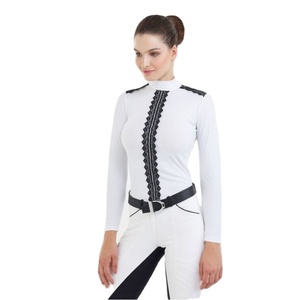 Shemax-ropa de montar a caballo para mujer, Tops de manga larga, camisa de espectáculo ecuestre - Product Image 1