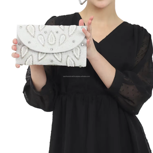 Bolso de mano de lujo de moda para mujer, bolso de mano para fiesta, boda, con cuentas bordadas, Mini bolso de moda glamuroso - Product Image 3