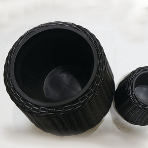 Pot de fleurs moderne en jacinthe d'eau noire, écologique, pour plantes d'intérieur, design minimaliste pour la maison et le jardin - Product Image 6