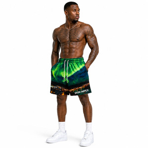 Pantalones Cortos de Baloncesto Ecológicos con Estampado por Transferencia de Calor Personalizados para Hombre, Transpirables, de 180g, con Bolsillos, Deportivos, OEM, Anti-UV - Product Image 3