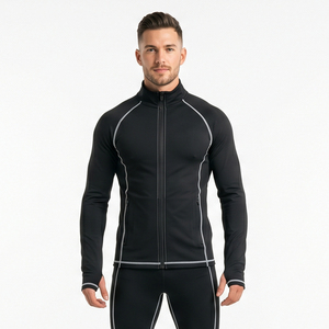 Yoga Training <b>Jackets</b> <b>Men</b> Gym Workout Base Layer <b>Track</b> <b>Jacket</b> Yoga Running Slim Fit <b>Jacket</b> <b>Men</b> Thumb Hole Slim <b>Jackets</b> - Product Image 1
