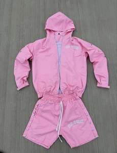 Custom Manufacturer <b>Zip</b> <b>up</b> <b>Jacket</b> Lightweight Jogger Set Casual Sportswear Nylon Tracksuit Set for Men - Product Image 4