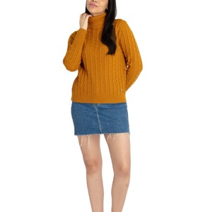 Women's Turtleneck <b>Pullover</b> <b>Sweater</b> Long Sleeve Solid Color Knitted Casual Autumn Wear 100% Acrylic Warm Top - Product Image 6