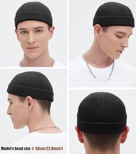 Berretto da Pescatore Unisex Nero a Costine di Alta Qualità, Cappello Corto Lavorato a Maglia con Risvolto, Berretto da Marinaio Personalizzabile con Logo, Vendita all'Ingrosso OEM - Product Image 2