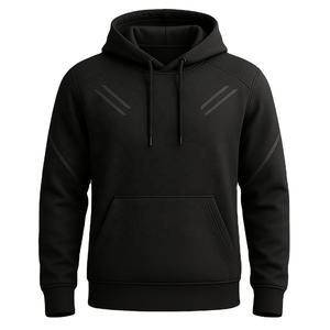 Sudadera con Capucha Extra Grande para Hombre, Diseño de Graffiti, Impresión Digital Informal, Color Negro, 100% Poliéster, Bolsillo Tipo Canguro, Cordón Ajustable, para Invierno - Product Image 2