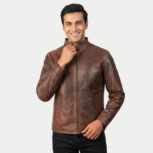 Latest Turn Down Collar Zipper up PU Leather Motorcycle <b>Slim</b> <b>Fit</b> Autumn Men <b>Jacket</b> Sehe Fashion <b>jacket</b> for men - Product Image 1