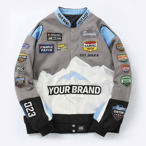 Chaqueta Varsity de Carreras Personalizada OEM, Chaqueta Bomber con Parches Bordados de Primera Calidad, Estilo Deportivo Urbano - Product Image 1