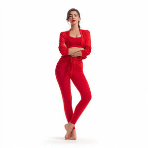 Compression Leggings 3 Piece Set Women <b>Yoga</b> Bra <b>Jacket</b> Leggings Set Ladies Workout Jogging Wear 3 Piece Sets Women's - Product Image 2