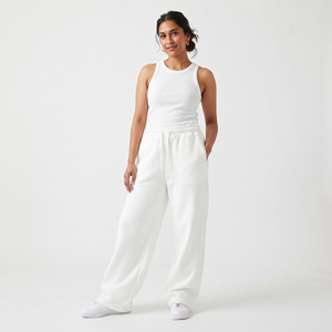 Pantalon de survêtement ample à jambes larges pour femme, décontracté, 100 % polaire polyester, longueur intégrale, pour le sport et la course, coupe ample, short de survêtement pour femme - Product Image 6
