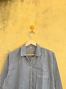 Conjunto de pijama de algodón tejido estampado para mujer, de manga larga y pantalón largo, para verano, ropa de descanso, camisa y pantalón, conjunto de pijama. - Product Image 5