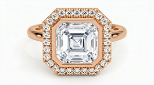 Anillo de Compromiso con Diamante Corte Asscher para Mujer, Diamante Clásico Cultivado en Laboratorio - Product Image 1