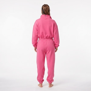 Ensemble de survêtement en polaire pour femme Hawk Eye, sweat à capuche court zippé et pantalon de jogging - Product Image 5