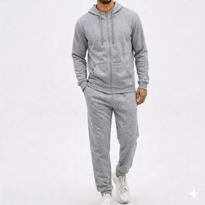 Mens autumn winter tracksuit hooded casual athletic sweat <b>suit</b> plus size cotton blend warm comfortable quick dry set - Product Image 3