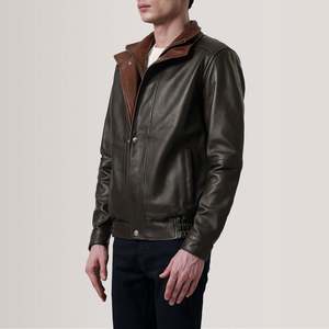 RELEVO INDUSTRY Men's Eco-friendly High Street Quilted Moto <b>Jacket</b> Slim Fit Polyester Shell <b>Winter</b> Outerwear Windproof - Product Image 3