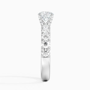 Anillo BOJ 0128, Corte Redondo, Plata 925, Anillo Solitario de Diamantes con Engaste Francés de Lujo, 2ct, Color D, VVS1, Moissanita, Certificado GRA - Product Image 3