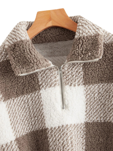 Printed <b>Women's</b> Casual 100% Cotton Fleece Winter <b>Half</b> <b>Zip</b> Hooded Fuzzy <b>Sweatshirt</b> Pullover Fitness Tracksuit XS Size High - Product Image 6