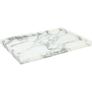 Plateau de service rectangulaire élégant en marbre naturel, design moderne, écologique, accessoire de rangement pour mariage et décoration intérieure, personnalisable - Product Image 3